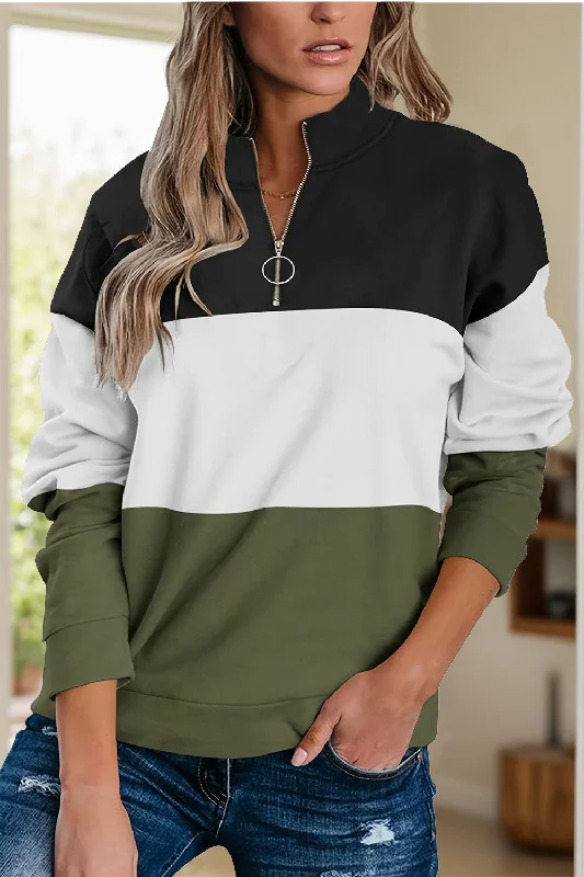 Clearance Sale Full Size Color Block Sweatshirt in 3 Colors