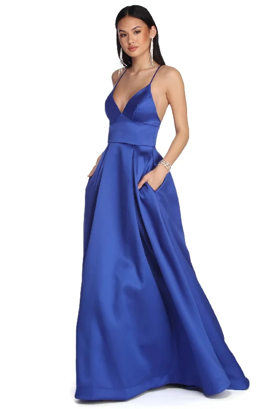 Stock Clearance Melody Formal Satin Ball Gown