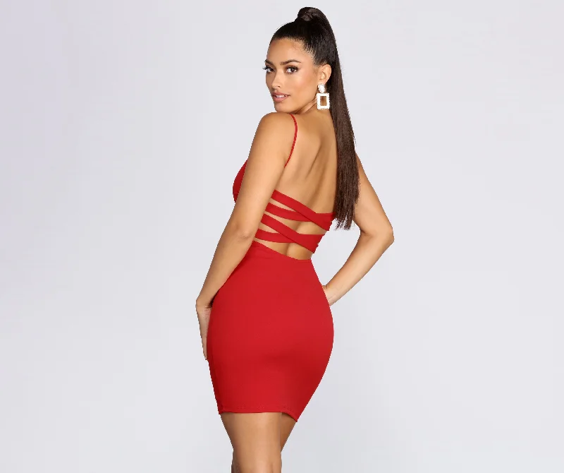 Exclusive Savings Sassy Straps Crepe Mini Dress