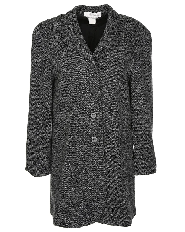 Today’s Special MaxMara White And black chevron weave overcoat - S / M