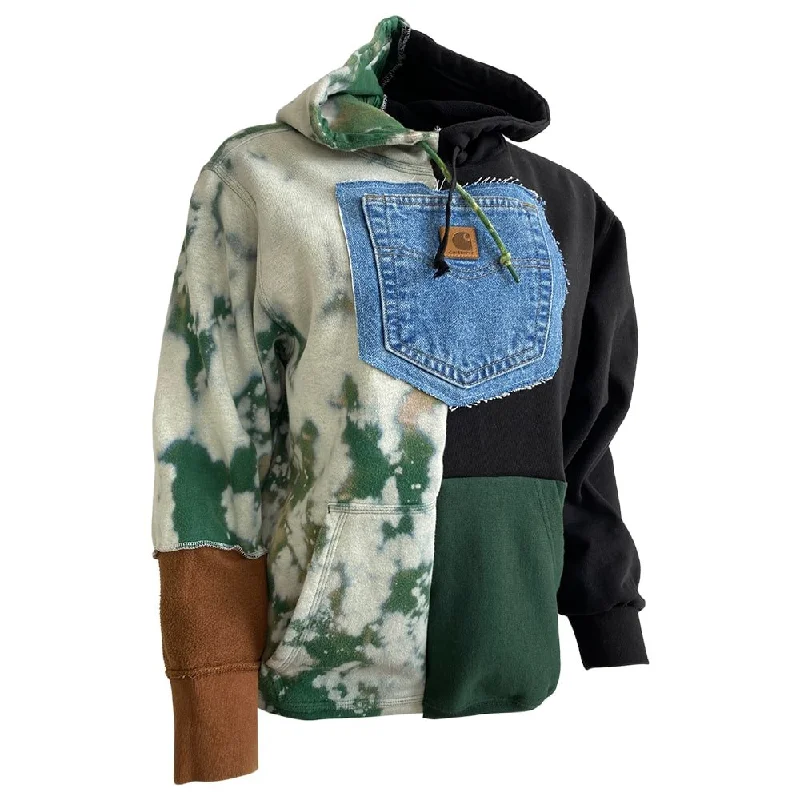 Tie Dye with Carthart Jean Pocket Unisex Hooded Sweatshirt