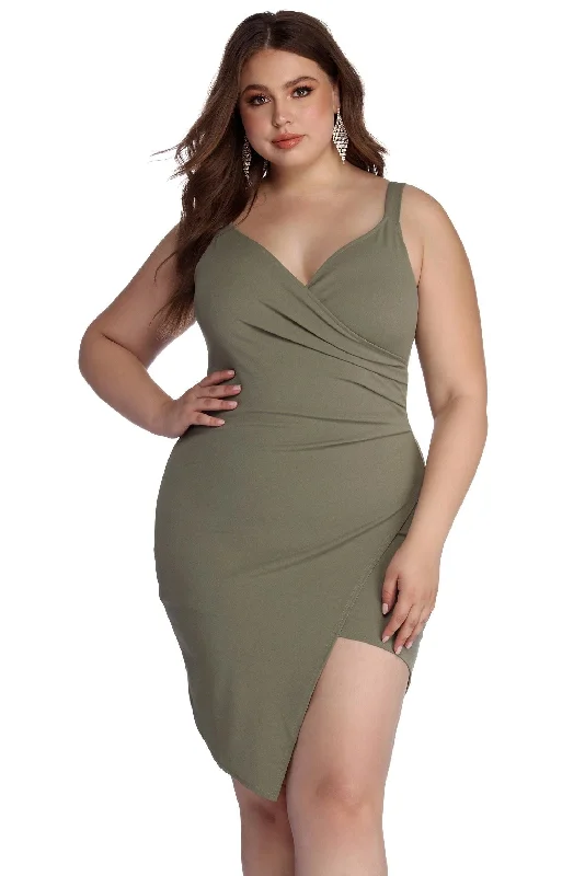 Closeout Plus Hot Stuff Asymmetrical Dress