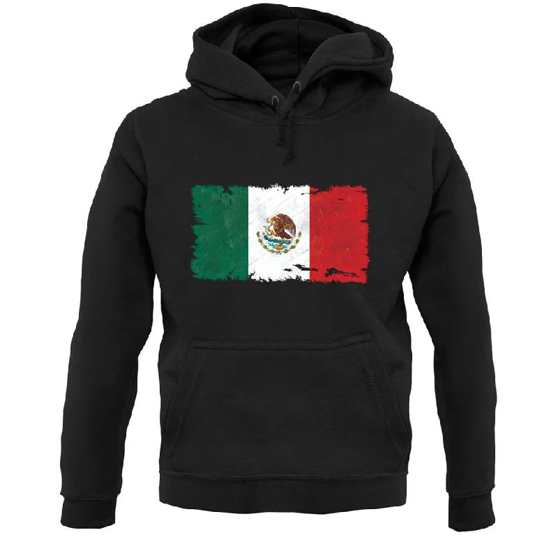 Reduced Prices Mexico Grunge Style Flag Unisex Hoodie
