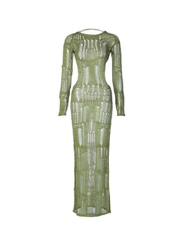 Bargain Blast Backless Cutout Perspective Maxi Dress