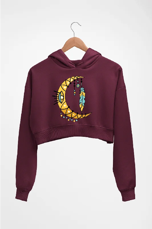 Fantastic Offers Dream Catcher Moon Crop HOODIE FOR WOMEN