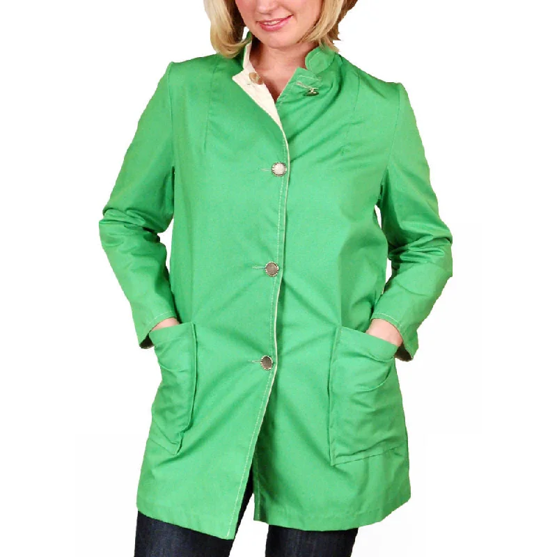 Vintage Womens Coat Lime/Natural Reversible 1960S 40" Bust