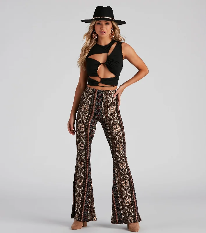 Weekend Flash Sale Festive Medallion Flare Pants
