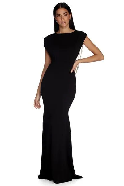Today's Special Jada Formal Draped Pearl Dress
