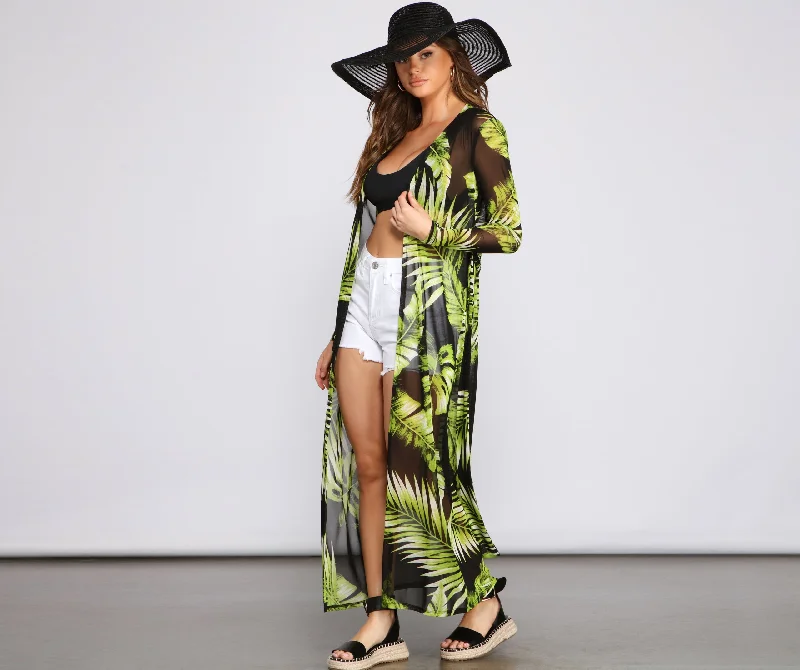 Hot Deal Dreaming Of Paradise Mesh Duster