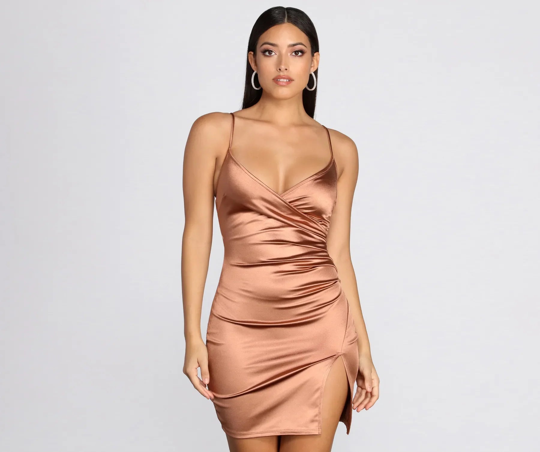Mega Sale Glamorous Diva Satin Mini Dress