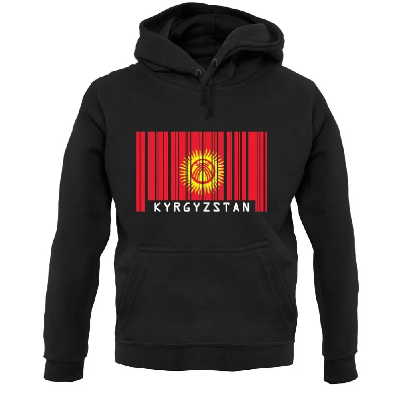 Exclusive Savings Kyrgyzstan Barcode Style Flag Unisex Hoodie