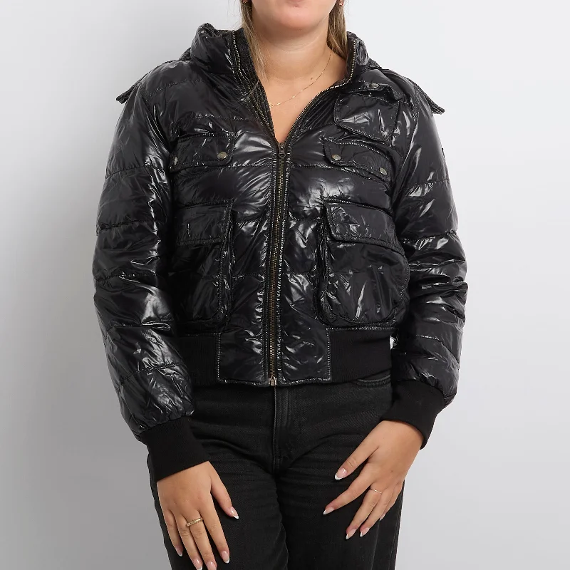 Limited Time Discount Fay Fur Trim Light Padded Jacket - UK 8