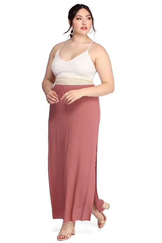 Customer Appreciation Sale Plus Crochet In Color Dress