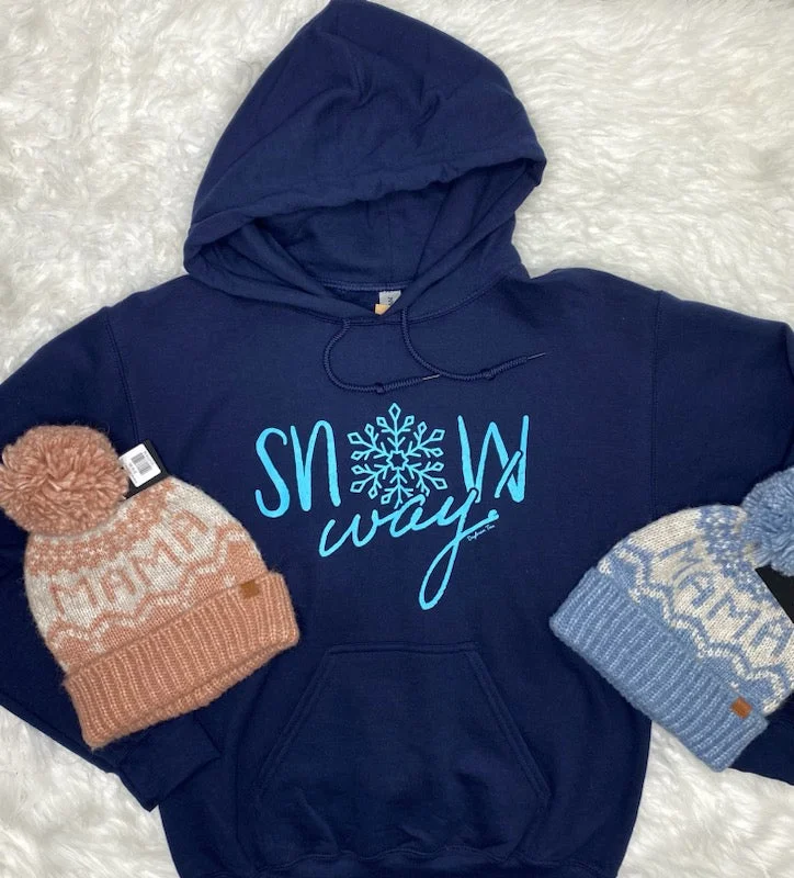 Hurry In Daydream Tees Snow Way Navy Hoodie