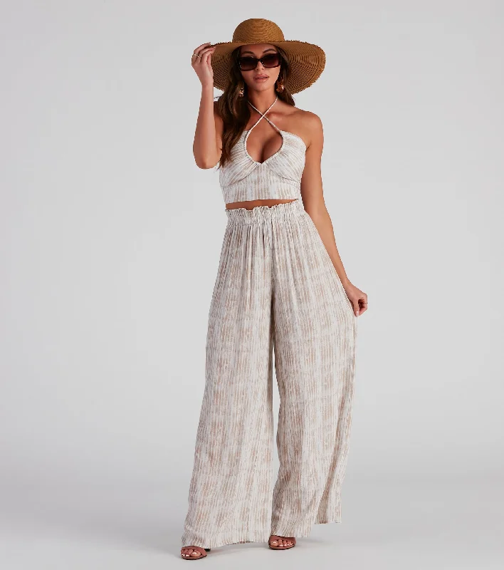 Customer Appreciation Sale Sangria Please Striped Wide Leg Pants
