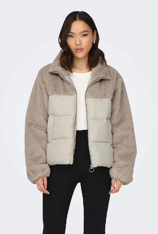 Massive Deals ONLY WANJA FUR PUFFER MIX JACKET