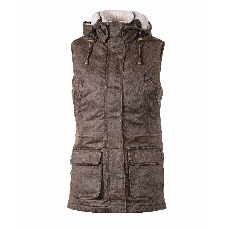 Discount Deals Outback Trading Ladies Woodbury Brown Vest 29689-BRN