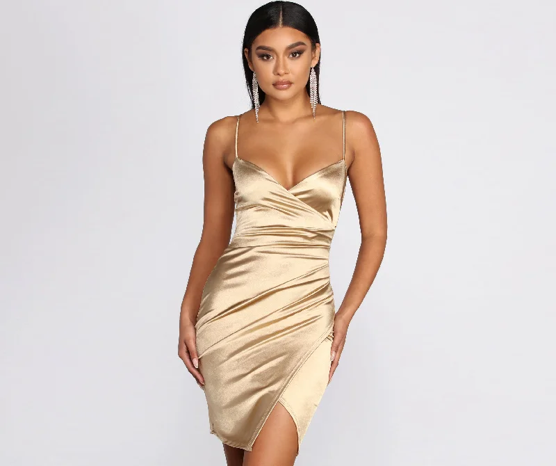 Customer Appreciation Sale Good Vibes Satin Mini Dress