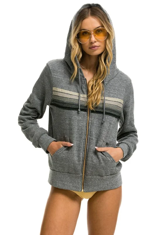 Closeout 5 STRIPE HOODIE - HEATHER GREY // GREY
