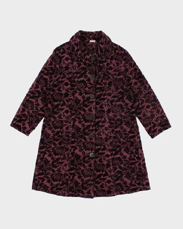 Can't Miss Vintage 90s CMC Tapestry Style Purple Coat - L