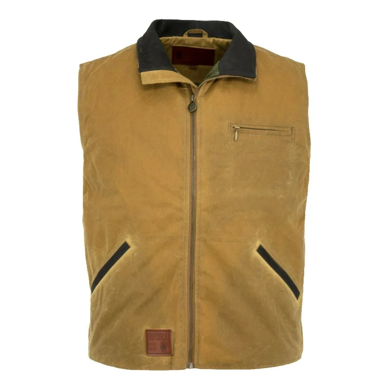 Limited Quantity Outback Trading Company® Men's Sawbuck Field Tan Oilskin Vest 2143-FTN