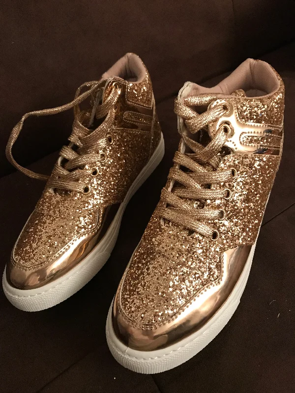 Best Bargains Gold Sparkle High Tops