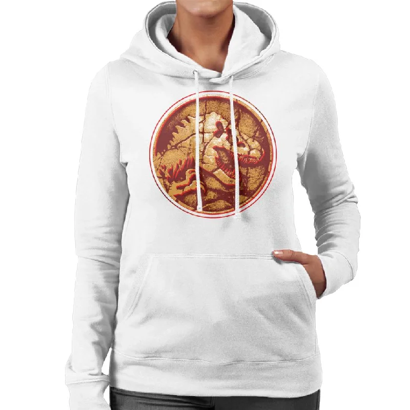 TIME-Limited Offer Jurassic Park Fossilised T Rex Icon Women's Hooded Sweatshirt