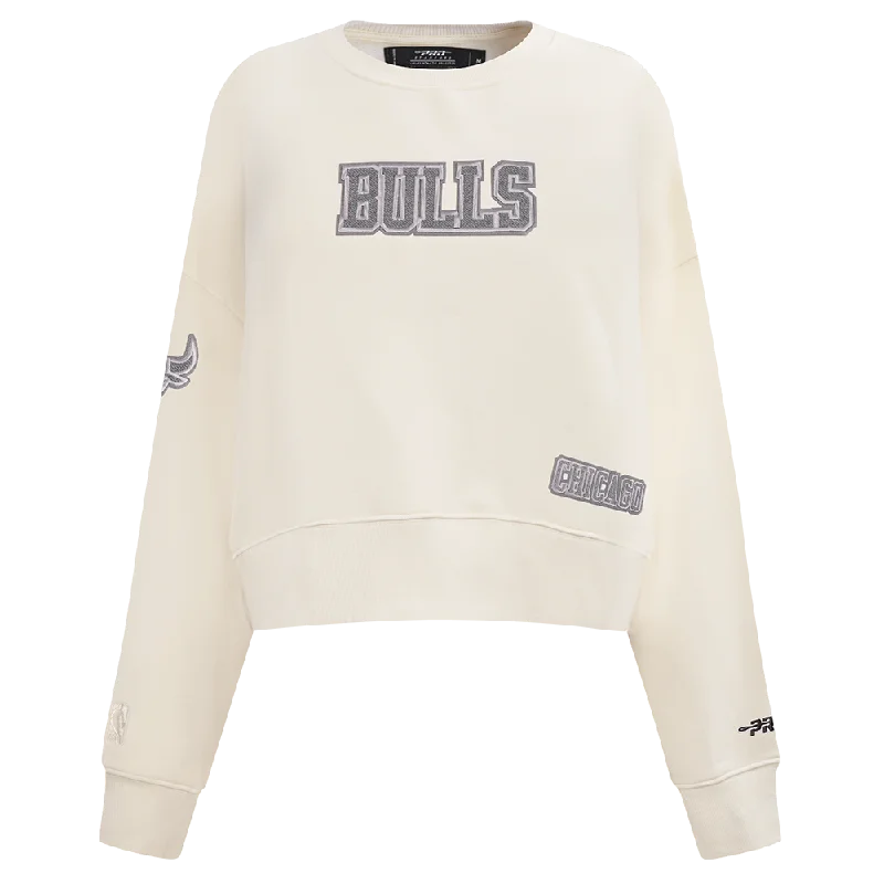 Early Access SUDADERA DE CUELLO REDONDO NBA CHICAGO BULLS REVERSE FRENCH TERRY PARA MUJER