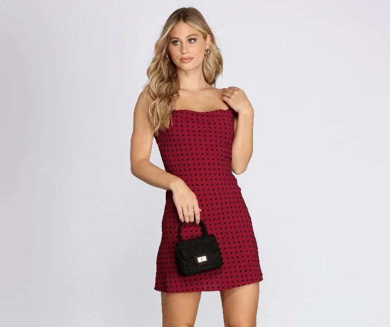 Sneak Peek Sale Sleeveless Polka Dot Mini Dress