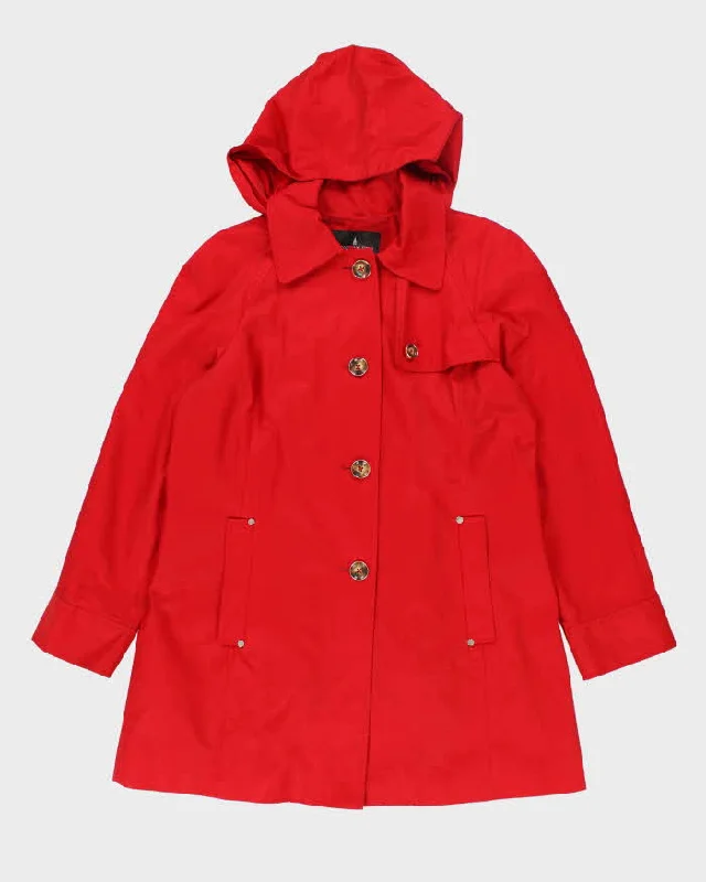 Exclusive Savings Vintage London Fog Hooded Red Short Coat - L