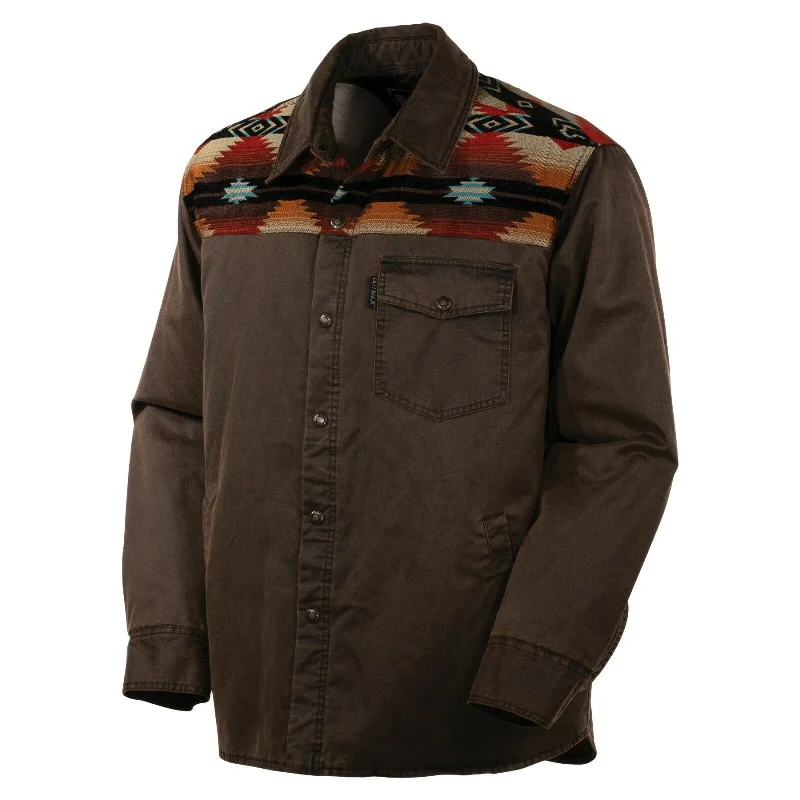 Outback Trading Company Men's Ramsey Brown Aztec Jacket 29755-BRN